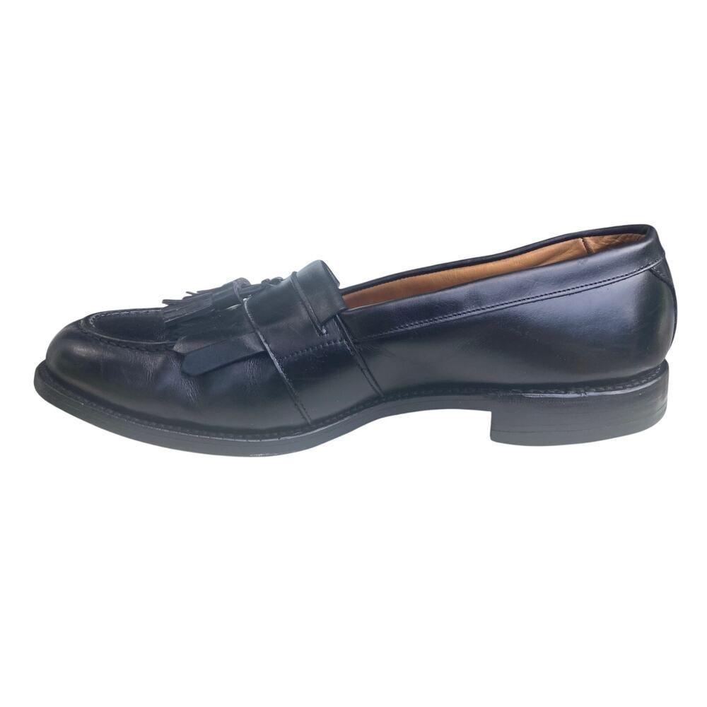 Allen Edmonds Newport Black Leather Kiltie Tassel Loafers men size 10